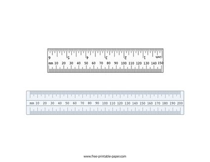 This actual size mm ruler template has two printable measuring tools, a 150 mm and a 200 mm. The 150 mm one also has the 6” markings on the opposite side. Printable Ring Size Chart, Mm Ruler, Printable Ring Sizer, Inch Ruler, Measuring Tools, Word File, Cricut Maker, Ring Sizer, Paper Template