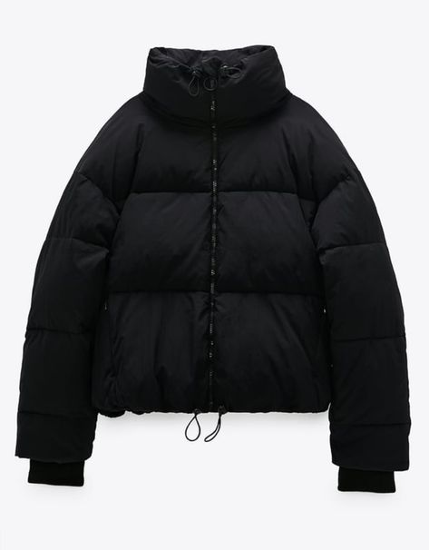 Zara Puffer, Outfit Png, Fashion Top Outfits, Cold Front, Black Puffer Jacket, Black Puffer, Good Girl, Thermal Insulation, Kpop Fashion Outfits