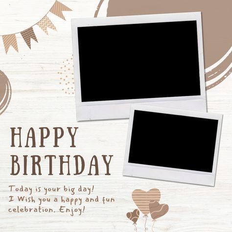 Happy Birthday Square Frame, Happy Birthday Landscape Background, Happy Birthday Template Landscape, Birthday Stories, Happy Birthday Icons, Happy Birthday Mama, Happy Birthday Today, Birthday Posters, Insta Highlights