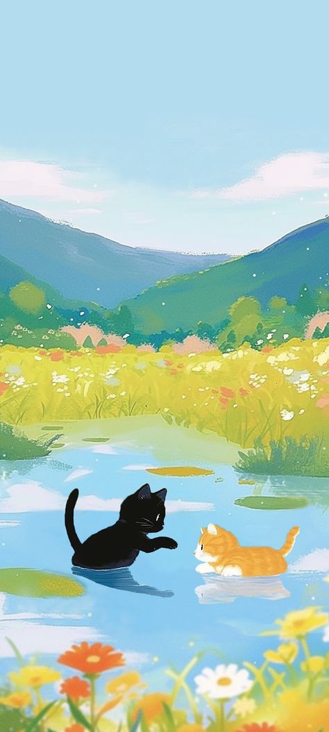 Wholesome Wallpaper, Tuxedo Cat Wallpaper, Samsung Wallpaper Aesthetic, Cute Cat Poster, Cutest Kitten, Next Wallpaper, Cat Phone Wallpaper, T Wallpaper, Cute Blue Wallpaper