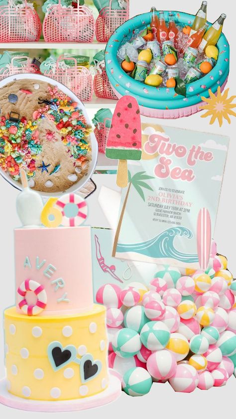 Summer themed 2nd birthday party Summer 2nd Birthday Party Ideas, Two Birthday Theme Girl, Two Birthday Theme, Two Birthday, 2nd Birthday Party, Girl Birthday Themes, Summer Theme, 2nd Birthday Parties, Birthday Theme