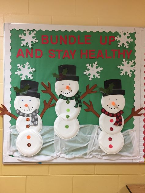 School Nurse Holiday Bulletin Board, Winter School Nurse Bulletin Board, School Nurse Christmas Bulletin Board, School Nurse Office Door, School Nurse Decorations, Winter Doors, School Nurse Posters, School Cafeteria Decorations, Cafeteria Bulletin Boards