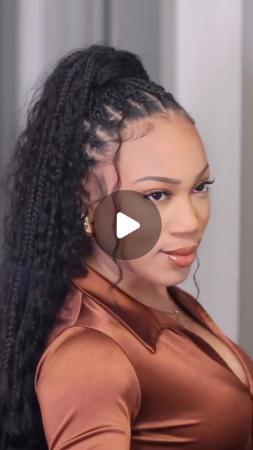 ProtectiveStyles on Instagram: "The base looks goodt! 😍😍 @forevercryssy | Hair inspiration: Part 6 | Braidless Crochet Boho Knotless Braids with Human Hair Extensions Skip the wait times for polished hair 🌟 I’ve created this illusion ponytail method to assist women with styling their hair. This is kid friendly also! For those that loved the rubber band hack, here’s a healthy tension free version that will last up to one month. Yes you can wash the braids, apply products, color the boho hair, and much more!🙌🏾 Healthy hair is the goal and y’all know I’m here to save y’all time,energy, and money. Do it yourself! 🌟💐 #protectivestyles #naturalhair #knotlessbraids" Boho Knotless Braids Ponytail, Boho Knotless Braids Crochet, Knotless Braids With Human Hair, Crochet Boho Braids, Knotless Crochet Braids, Braids With Human Hair, Braidless Crochet, Crochet Ponytail, Braid Tutorials