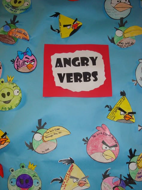 Angry verbs board - teaching kids about verbs! Cooking Verbs, Atticus Finch, Teaching Language Arts, Teaching Grammar, Teaching Ela, Classroom Language, Teaching Literacy, Acorn Squash, Classroom Fun