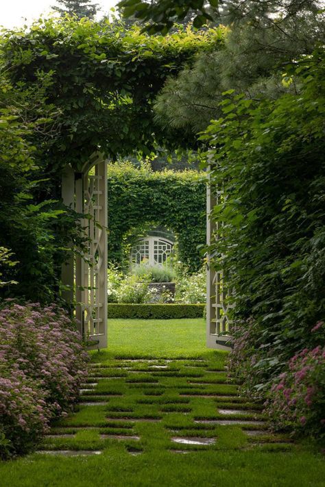 Romantic Gardens | Private Newport Private Flower Garden, Romantic Landscaping, Gothic Gardens, Pathway Design, Romantic Gardens, Garden Folly, Garden Themes, Pathway Ideas, Gothic Garden