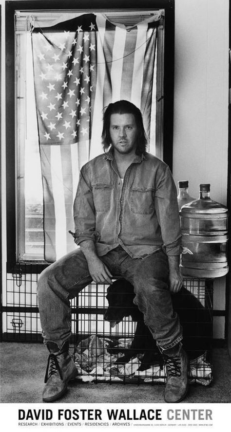 David Foster Wallace + flag + dog #DavidFosterWallace #TheCage Jonathan Franzen, David Foster Wallace, Zadie Smith, David Foster, Comparative Literature, Famous Novels, Writers And Poets, Literature Books, The David