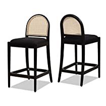 Check this out! Rattan Counter Stools, Rattan Bar, Rattan Stool, Rattan Bar Stools, Natural Wood Texture, Jennifer Taylor, Counter Decor, White Upholstery, Home Bar Furniture