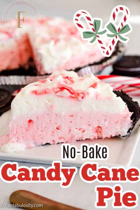 Candy Cane Pie No Bake Candy Cane Pie, Candy Cane Pie Recipe, Peppermint Pie Recipe, No Bake Candy, Candy Cane Pie, Candy Cane Dessert, No Bake Christmas, Baking Recipes Pie, Cake Dip