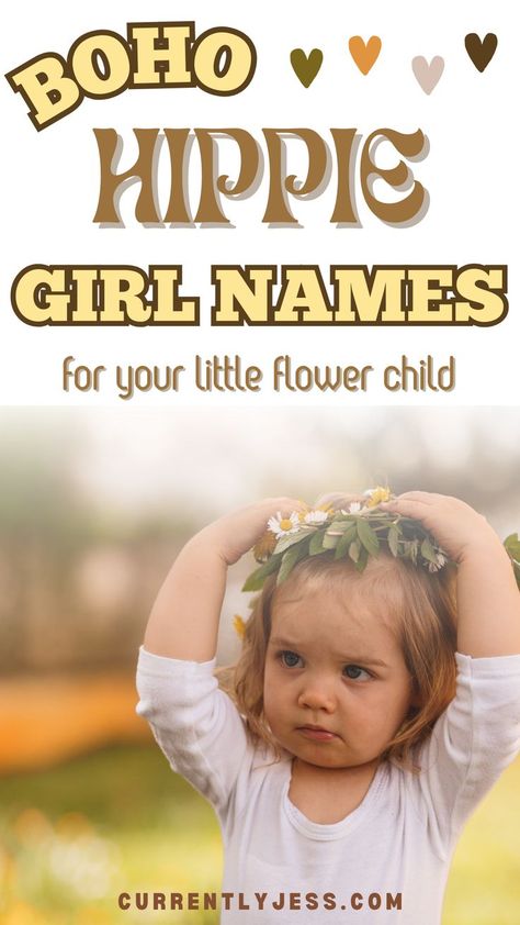 Searching for the perfect boho baby girl name? Discover this list of unique, uncommon bohemian names full of nature-inspired vibes! From rare hippie names to sweet, earthy choices, find the perfect fit for your free-spirited little one! #BohoBabyNames #UniqueGirlNames #HippieNames Unique Girl Names List, Girl Names Unique List, Boho Girl Names, Baby Girl Names Rare, Girl Names Uncommon, Hippie Girl Names, Names With Beautiful Meanings, Bohemian Names, Sweet Baby Girl Names