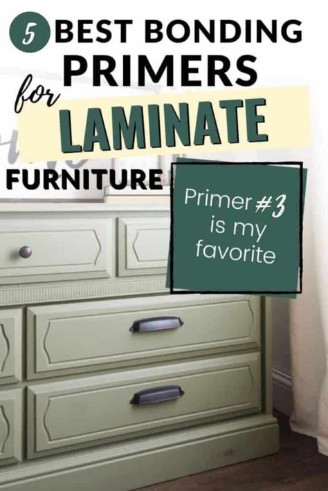 Bonding Primer, Painting Laminate Furniture, Distressed Furniture Painting, Painting Laminate, Upcycle Furniture, Laminate Cabinets, Laminate Furniture, Diy Dresser Makeover, Country Chic Paint