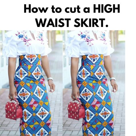 High waist skirt pattern. How waist skirt tutorial for beginners. High Waist Skirt Pattern, Straight Skirt Pattern, Ankara Skirts, High Waist Pencil Skirt, Ankara Skirt, Skirt Tutorial, Skirt Pencil, Fashion Sewing Tutorials, Ankara Style