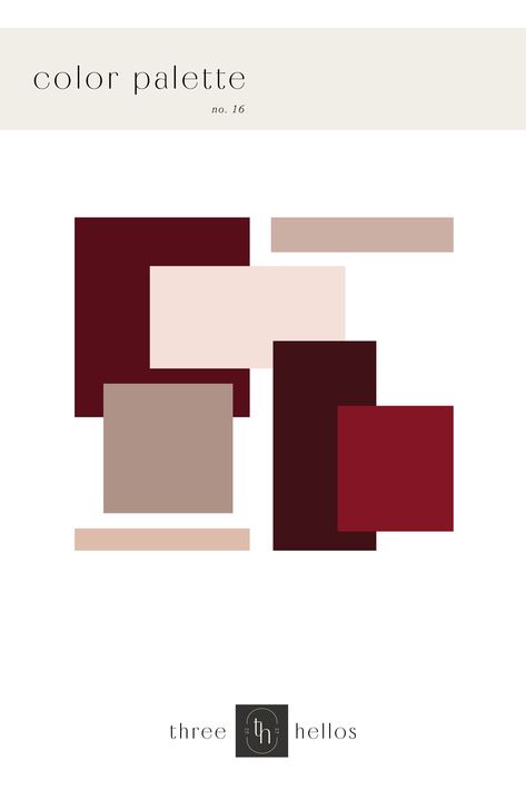 Color Palette For Maroon, Maroon Interior Design Color Palettes, Red Tan Black Color Palette, Valentino Color Palette, Dark Cherry Color Palette, Deep Burgundy Color Palette, Wine Red Palette, Feminine Branding Color Palettes, Black Cherry Color Palette