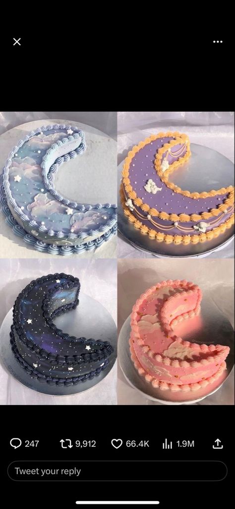 Crescent Moon Cake, Moon Baby Shower, Simple Cake Designs, Moon Baby, Simple Cake, Moon Cake, Welcome Baby, Easy Cake, How To Make Cake