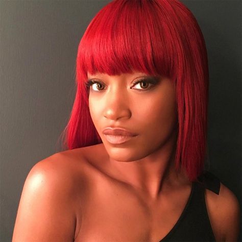 Hair Red Color, Lace Front Bob, Fiery Red Hair, Bob Straight, Virgin Hair Wigs, Keke Palmer, Red Wigs, Hair Red, Hair System