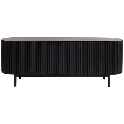 RIMA Credenza, Solid Black Oakwood For Sale at 1stDibs Console Design Modern, Black Credenza, Black Wood Sideboard, Instyle Decor, Wood Credenza, Wood For Sale, Beauty Room Design, Shelving Design, Vanity Design