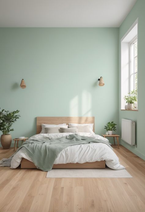 Mint Colored Bedroom, Mint Green Paint Walls Bedrooms, Paint Colour Ideas For Bedroom, Bedroom Mint Green Walls, Mint Green House Interior Design, Mint Walls Bedroom, Mint Green Bedroom Walls, Bedroom Ideas Mint Green, Mint Green Paint Walls