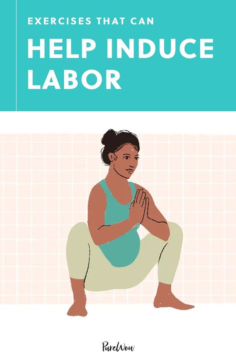 8 Exercises That Can Help Induce Labor, According to a Fitness Specialist and OB/GYN #purewow #health #labor #exercise #birth #wellness #pregnancy Prenatal Stretches For Labor, Inducing Labor With Exercise Ball, Yoga Ball To Induce Labor, Inducing Labor At Home, Labor Inducing Exercises, Best Pregnancy Workouts, Pregnancy Stretches, Natural Mama, Labor Positions