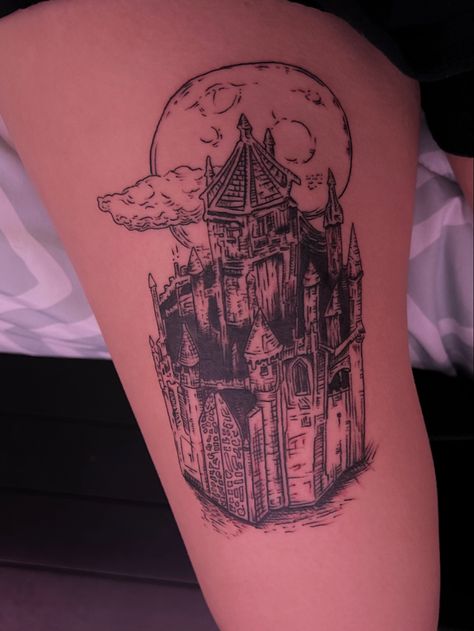 Castles Tattoo, Hellboy Tattoo, Lil Peep Lyrics, Castle Tattoo, Type Tattoo, Bunny Tattoos, Tasteful Tattoos, Gothic Tattoo, Dream Tattoos