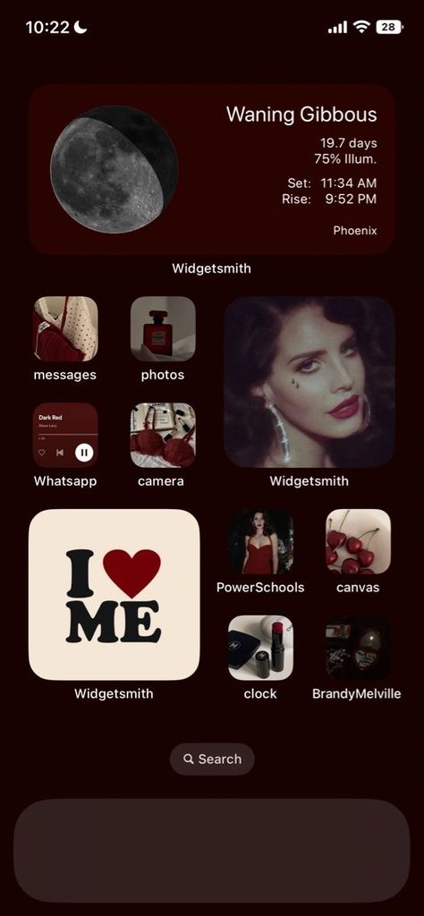 Home Screen Layout Iphone Aesthetic Red, Vampire Iphone Theme, Red Wallpaper Iphone Ios 16, Dark Red Homescreen Ideas, Dark Red Theme Wallpaper, Home Screen Ideas Lana Del Rey, Dark Red Ios 16 Wallpaper, Dark Red Phone Aesthetic, Iphone Ios 16 Home Screen Ideas