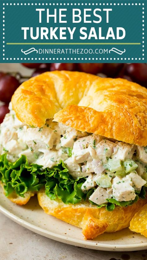 Leftover Turkey Salad, Turkey Salad Sandwich, Turkey Salad Recipe, Quick Turkey, Turkey Pieces, Colorful Veggies, Turkey Pasta, Turkey Salad, Satisfying Salads