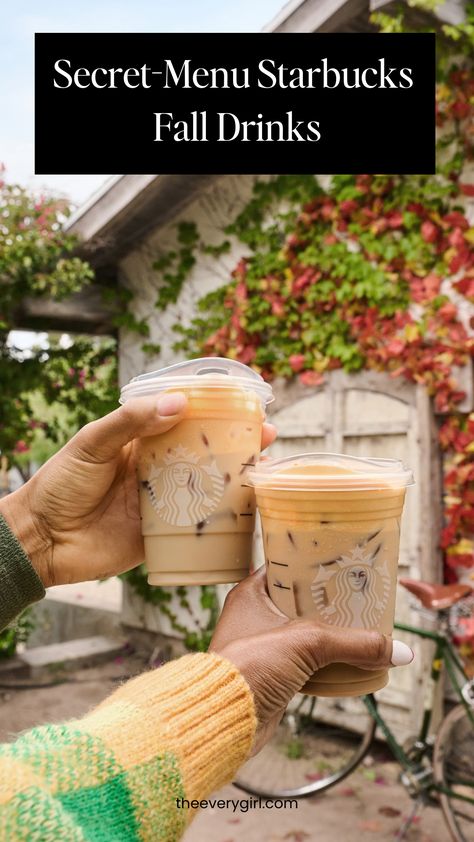 Try these fall drinks from Starbucks secret menu. What To Order From Starbucks, Starbucks Drinks Fall 2024, Starbucks Hot Tea Drinks Order, Best Starbucks Fall Drinks, Best Fall Drinks At Starbucks, Fall Coffee Starbucks, Hot Fall Starbucks Drinks, Starbucks Fall Menu 2024, Best Fall Starbucks Drinks