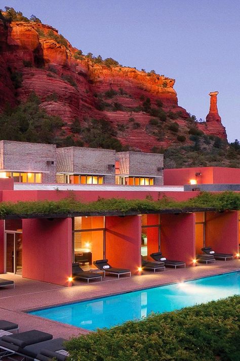 12 Destination Spas to Visit in the US to Recharge in the New Year Arizona Spa, Taliesin West, Arizona Road Trip, Scenic Road Trip, Scenic Roads, Spa Retreat, Spa Vacation, Best Spa, Relaxing Vacations