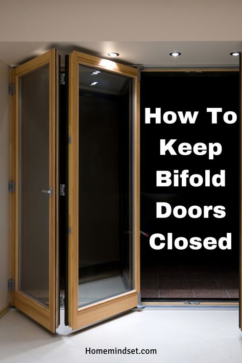 You may be wondering how to keep bifold doors closed. We list the top 5 ways to do this in our complete guide. Changing Bifold Doors To Sliding Doors, Bifold Doors With Traffic Door, Bifold Door Lock, Full Access Bifold Doors, How To Adjust Bifold Closet Doors, 1.8m Bifold Doors, Bifold Door, Door Rugs, Folding Doors