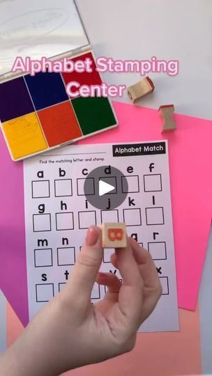 11K views · 716 reactions | Comment STAMP and I will send you the link directly!

These differentiated alphabet stamping practice pages are perfect for you reading and/or craft centers while keeping your kids ENGAGED!

Students will:
⭐️stamp the letter
⭐️fill in the missing letter
⭐️stamp and read the decodable sentence

Print, grab some stamps and you’re ready to go!

PS I have an entire stamping bundle with all different phonics skills 🫶

#stamp #stamping #alphabet #alphabetstamping #alphabetactivities #abc #alphabetcrafts #lettersandsounds #kindergatenteacher #kindergarten #iteachk #kindergartenideas #readingcenters | Amanda | Kindergarten Writing | thatkindermama · Original audio Alphabet Centers, Letter Stamp, Alphabet Matching, Small Group Activities, Kindergarten Centers, Alphabet Crafts, Reading Centers, Kindergarten Writing, Letter Stamps