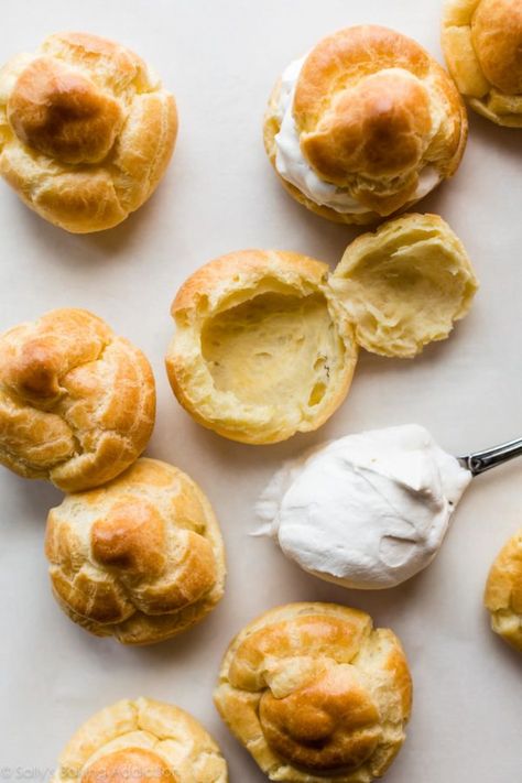 How to Make Choux Pastry (Pâte à Choux) | Sally's Baking Addiction Pastry Choux Recipe, Easy Pate A Choux Recipe, Pate A Choux Recipe, Choux Recipe, European Pastries, Eclair Recipe, Cream Puff Recipe, Pastry Cook, Sally's Baking