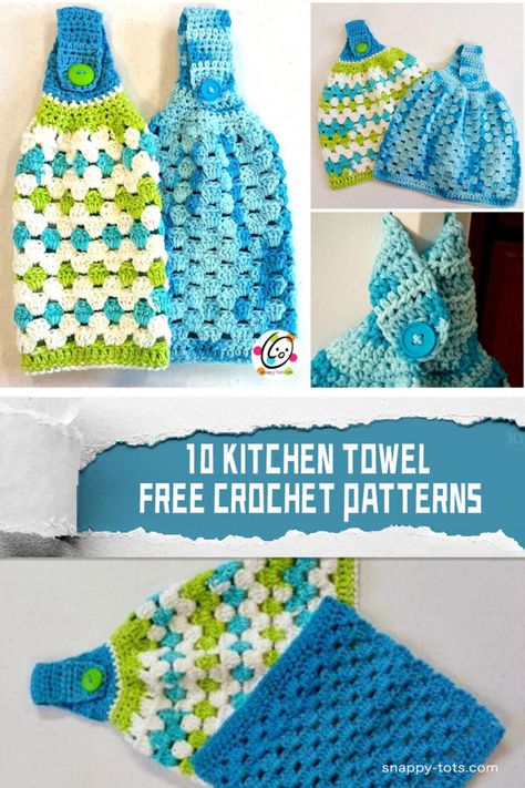 Kitchen Towels Diy, Crochet Kitchen Towel, Crochet Dish Towels, Crochet Towel Holders, Crochet Towel Topper, Crochet Kitchen Towels, Crochet Scrubbies, Diy Towels, Easy Diy Christmas Gifts