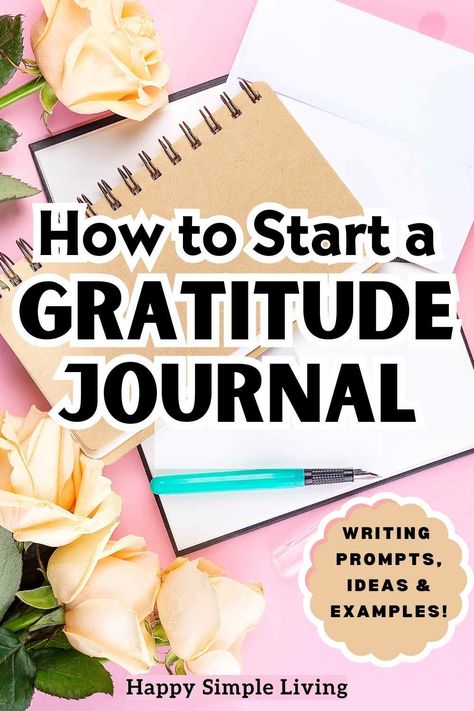 A gratitude journal on a desk with roses and a pen. Writing A Diary, Journal Examples, Daily Gratitude Journal, Journal Questions, Easy Exercise, Reflective Practice, Gratitude Journal Prompts, Practicing Gratitude, Gratitude Challenge