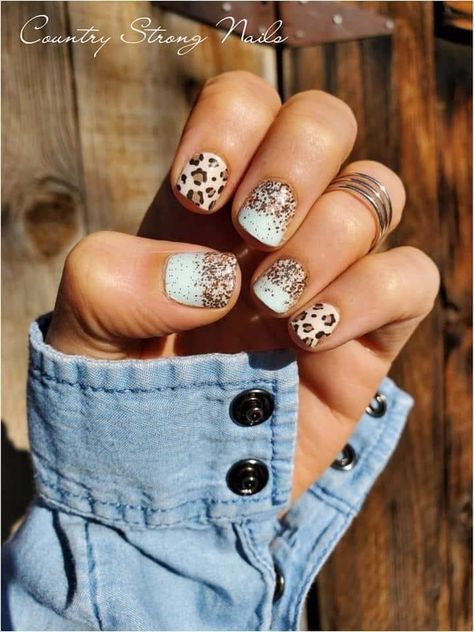 Color Street Manicures, Dip Ideas Nails, Boho Manicure Ideas, Professional Gel Nails For Work, Pedicure Designs 2023, Boho Valentines Nails, Pretty Short Nails Simple, Short Leopard Nails, January Nails Ideas 2023