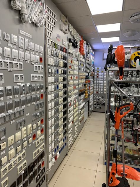 Battery Shop Interior Design, Electric Shop Design, Hardware Store Design, Electric Store Design, Electrical Shop Interior Design, Electrical Shop Display, Hardware Store Design Interiors, Electrical Showroom Interior Design, Electrical Display Showroom