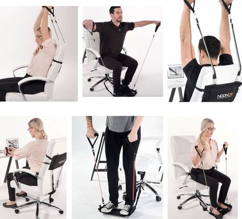 Noonchi Office Chair Gym Office Chair Workout, Chair Workout, Portable Gym, Desk Workout, Personal Gym, Office Chair Without Wheels, Fitness Gadgets, Chair Exercises, Office Gym