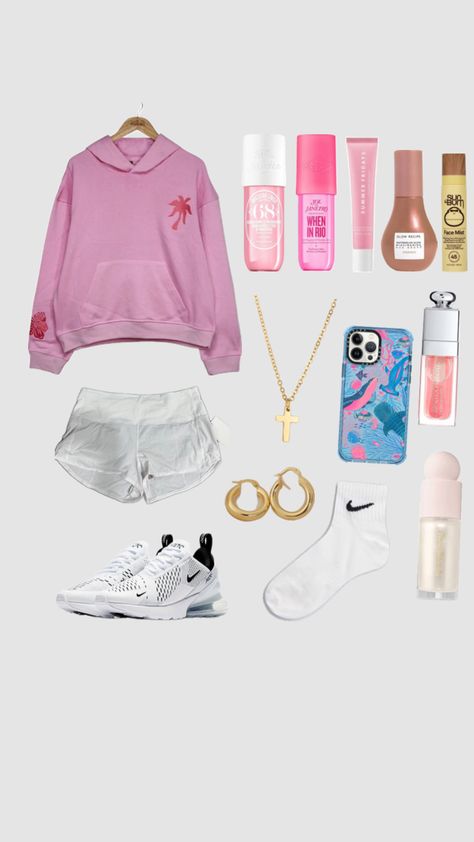 I want the pink palm puff hoodie sooo badly #pinkpalmpuff#cute#pink Puff Hoodie, Preppy Gifts, Cute Preppy Outfits, Cute Fit, Hoodie Outfit, Cute Everyday Outfits, Cute Summer Outfits, Preppy Outfits, School Outfits