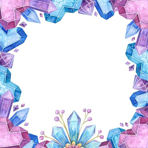 Vector blank crystalline color frame han... | Premium Vector #Freepik #vector #gemstone #gem #precious-stones #diamond Stone Frame, Color Frame, Hand Drawn Illustration, Drawn Illustration, Graphic Editing, Displaying Collections, Vector Photo, Premium Vector, Borders