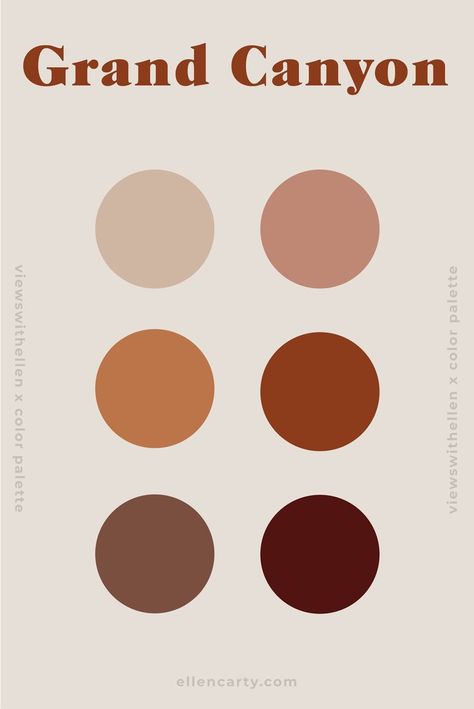 70s Brown Color Palette, Grand Canyon Color Palette, Colorpallete Inspiration, Canyon Color Palette, Color Palette For Branding, Color Pallete Aesthetic, Rust Color Palette, Desert Color Palette, Hex Color Palette