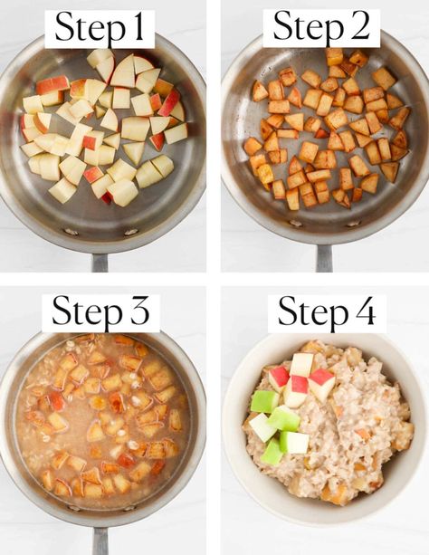 Apples And Cinnamon Oatmeal, How To Make Apple Cinnamon Oatmeal, Homemade Apple Cinnamon Oatmeal, Healthy Apple Cinnamon Oatmeal, Oatmeal Apple Cinnamon, Cinnamon Apple Oatmeal, Starter Food, Apple Baby Food, Oatmeal Apple