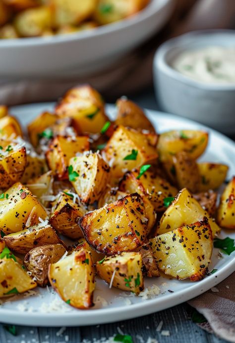 Learn How to Cook Tiktok Crispy Parmesan Potatoes Recipes For Free | Recipes You'll Love, Made Easy! How To Cook Nibbles Potatoes, Baked Potato Dinner, Crusted Potatoes, Parmesan Potato Recipe, Crispy Parmesan Potatoes, Parmesan Crusted Potatoes, Trendy Recipes, Parmesan Potato, Parmesan Roasted Potatoes