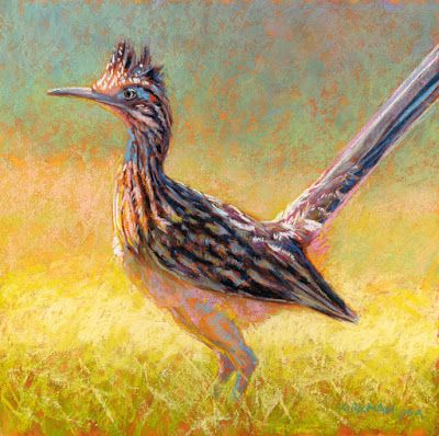 Roadrunner Painting, Roadrunner Art, Arizona Birds, Pastel Animals, Greater Roadrunner, Pastel Artists, Mexico Tattoo, Drawing Birds, Desert Animals