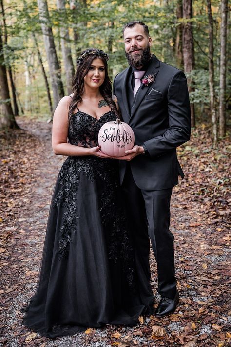 A beautiful day in October for a Halloween Wedding! Nestled in the Great Smoky Mountains, Chapel in the Hollow is perfect for a destination micro wedding to East Tennessee. Close to Gatlinburg, Pigeon Forge and Townsend, the chapel has several outdoor photo backdrops that are perfect for nature and woodsy loving couples. #GatlinburgWeddings #PigeonForgeWeddings #Microwedding #RusticWeddings #CountryWeddings Chapel Micro Wedding Smoky Mountain Outdoor Affordable October Micro Wedding, Wedding Chapel Ideas, Gatlinburg Wedding, Gatlinburg Weddings, Intimate Micro Wedding, Chapel Ideas, Wedding Spots, Wedding Chapels, Wedding Micro