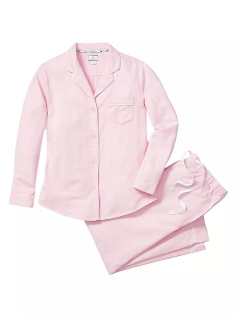 Shop Petite Plume Flannel Pajama Set | Saks Fifth Avenue Womens Flannel Pajamas, Pink Flannel, Classic Pajamas, Flannel Pajama Sets, Girls Sleepwear, Flannel Women, Flannel Pajamas, Womens Pyjama Sets, Fine Fabric