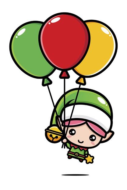 Lindo elfo navideño volando con globos V... | Premium Vector #Freepik #vector #navidad #feliz-navidad #mano #dibujados-mano Married Christmas, Premium Vector, Carnival, Mario Characters, Christmas, Fictional Characters, Quick Saves