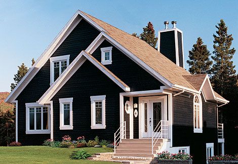 Plan W2945 Modified - Illustration Black And Cedar House Exterior, Victorian House Plan, Country Style House Plans, Craftsman House Plan, Cottage Plan, Country House Plan, Contemporary House Plans, Craftsmen Homes, Craftsman House Plans