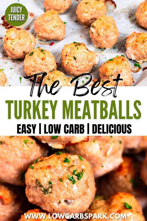 Ground Chicken And Turkey Meatballs, Ground Turkey Meatball Recipes, Best Turkey Meatballs, Low Carb Turkey Meatballs, Thai Turkey Meatballs, Homemade Turkey Meatballs, Gluten Free Turkey Meatballs, Baked Turkey Meatballs, Easy Turkey Meatballs