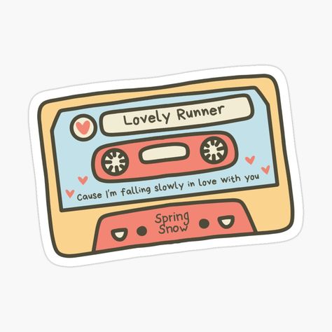 Get my art printed on awesome products. Support me at Redbubble #RBandME: https://www.redbubble.com/i/sticker/Lovely-runner-kdrama-spring-snow-cassette-tape-by-myskzhaven/161498328.EJUG5?asc=u Lovely Runner Stickers, Kdrama Stickers, Retro Pastel, Spring Snow, Tape Sticker, Lovely Runner, Cassette Tape, Cassette Tapes, Printable Stickers