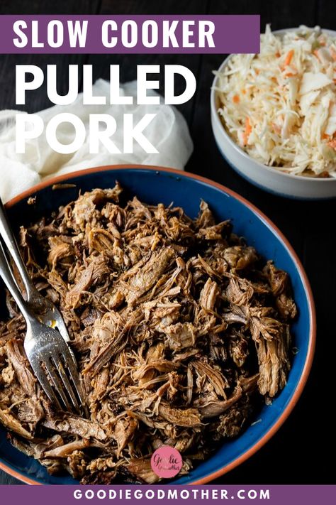 Low and slow is key for this easy slow cooker pulled pork recipe! You'll get smokehouse worthy results with this pulled pork recipe based off Georgia style pork barbecue! #slowcooker #crockpot #easyrecipe #freezerfriendly #menuideas #weeknightrecipe #easydinneridea #easydinners Bbq Pork Roast, Best Pulled Pork Recipe, Easy Pulled Pork Slow Cooker, Pork Pulled, Pulled Pork Recipe Slow Cooker, Slow Cooker Teriyaki, Pork Sandwiches, Diy Easy Recipes, Smoked Pulled Pork