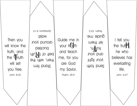 Belt of Truth Flaps. I printed each page on different color paper, so each flap was different color for kids. We attached them inside duct tape on the belt. Belt Of Truth Coloring Page, Belt Of Truth Craft Printable, Belt Of Truth Craft Armor Of God, Belt Of Truth Craft, Armor Of God Svg, Medieval Vbs, Castle Vbs, Armor Of God Lesson, Kingdom Vbs