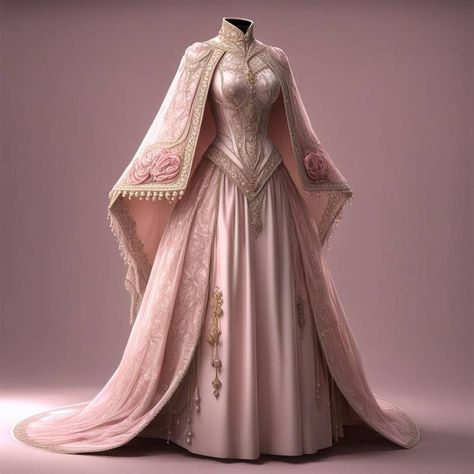 Pink Royal Dress, Dress Aesthetic Royal, Pink Fantasy Dress, Pink Medieval Dress, Royalty Outfits, Armour Dress, Game Of Thrones Dress, Medieval Steampunk, Princess Dress Pink