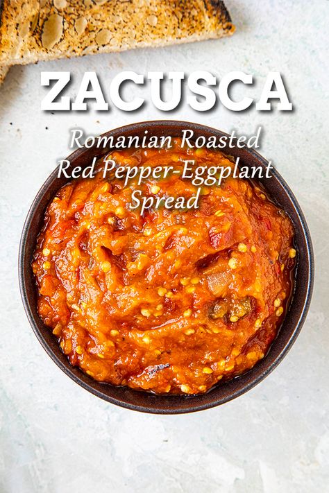 Eggplant Spread, Eastern European Recipes, Roasted Eggplant, Roast Eggplant, European Cuisine, Romanian Food, Spread Recipes, Eggplant Recipes, English Food